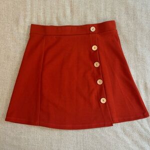 Forever 21 Button-Up Orange Skirt